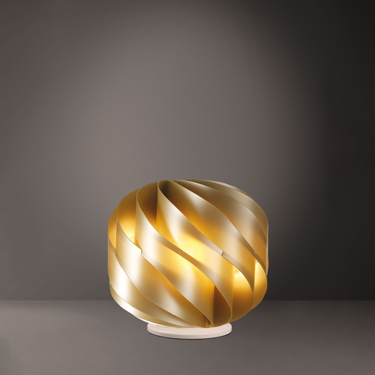 Piantana Moderna Globe Polilux ® New Gold Materie Plastiche 2 Luci E27 GL/LAP/55/NGLD