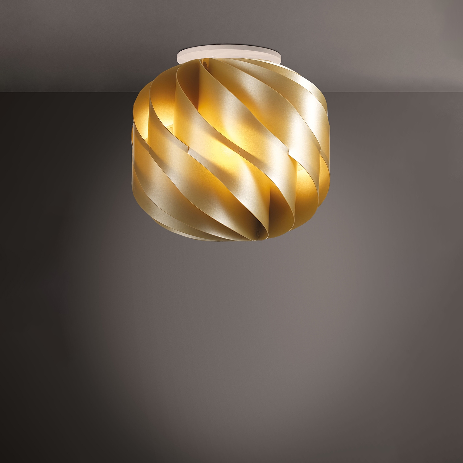 Plafoniera Moderna Globe Polilux ® New Gold 1 Luce E27 D40Cm GL/P/40/NGLD