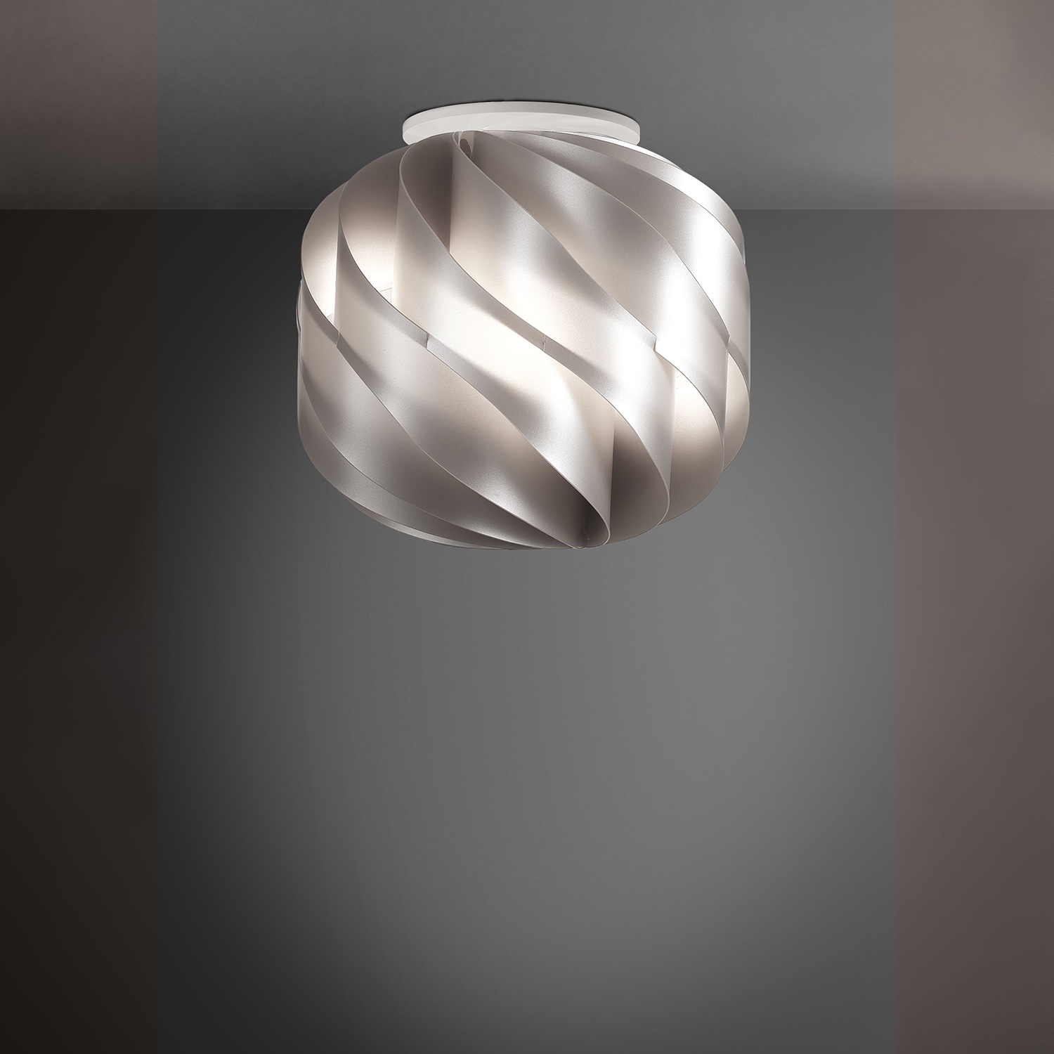 Plafoniera Moderna Globe Polilux ® Argento 1 Luce E27 D40Cm GL/P/40/SVR
