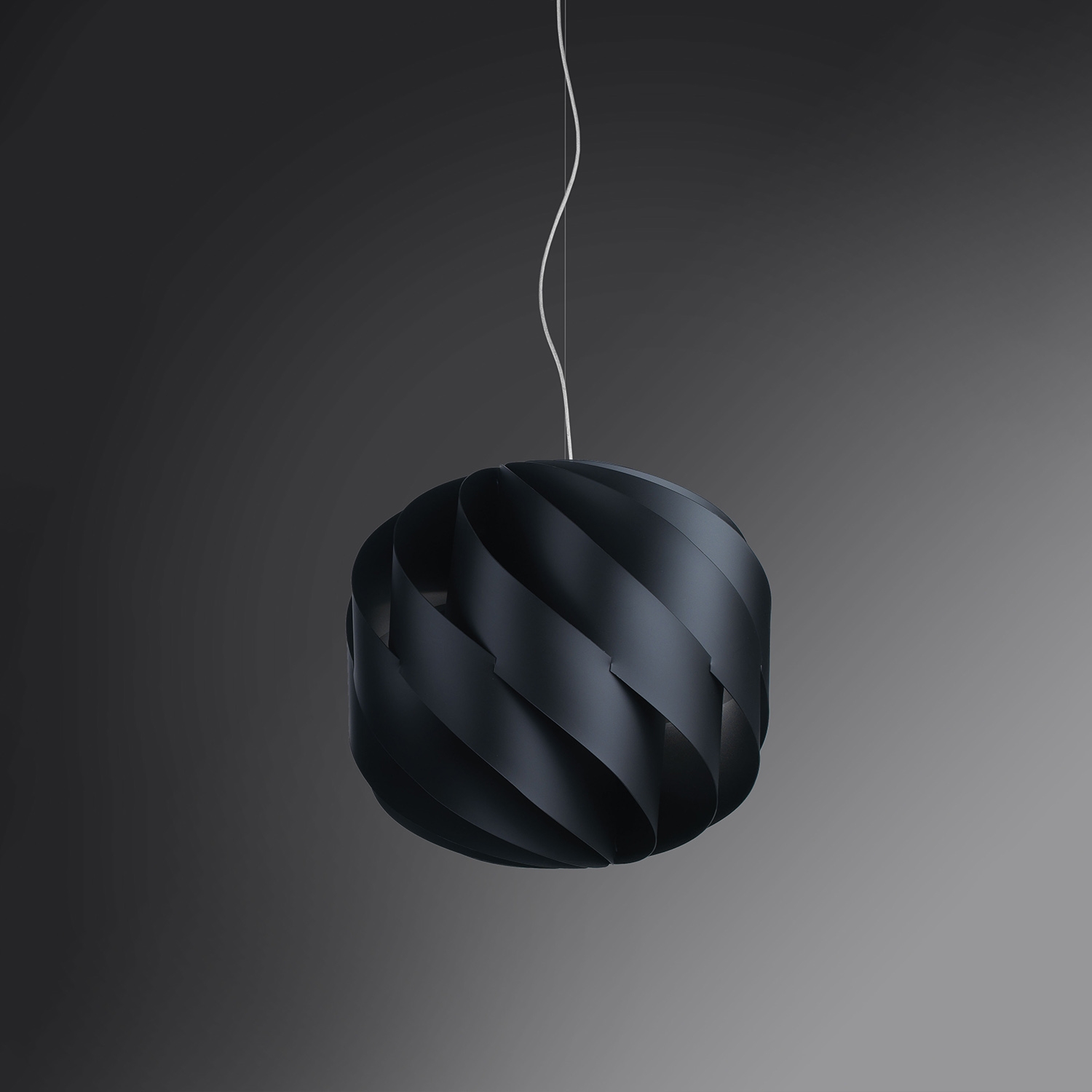 Lampadario Moderno Globe Polilux ® Nero E Metallo Cromo 2 Luci E27 GL/S/55/NE