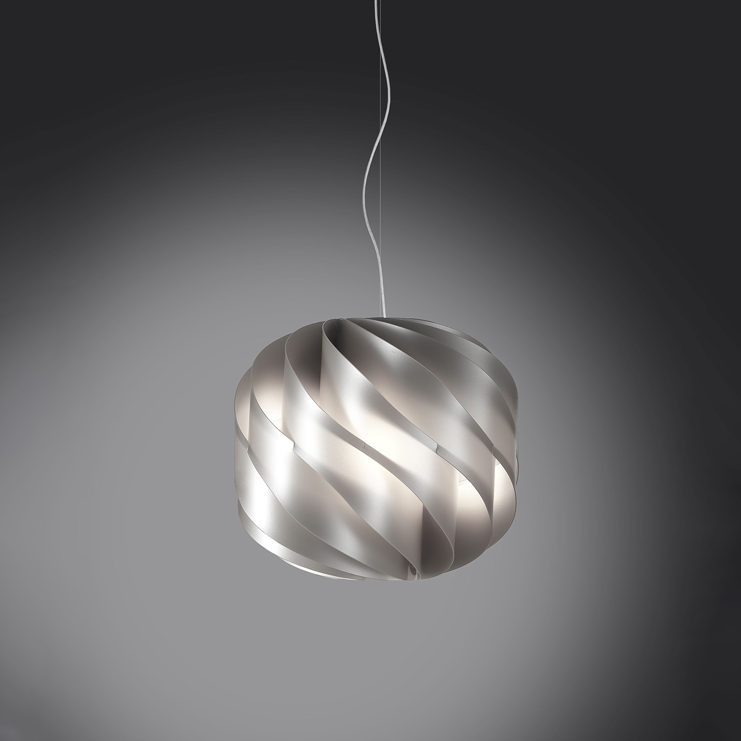 Lampadario Moderno Globe Polilux ® Argento E Metallo Cromo 2 Luci E27 GL/S/55/SVR