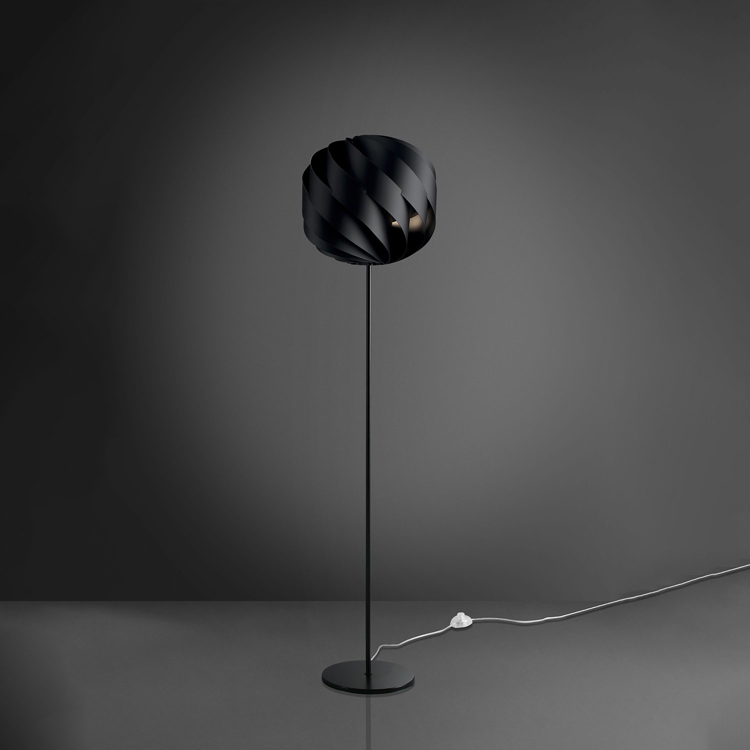Piantana Moderna Globe Polilux ® Nero E Metallo 1 Luce E27 GL/T/170/NE