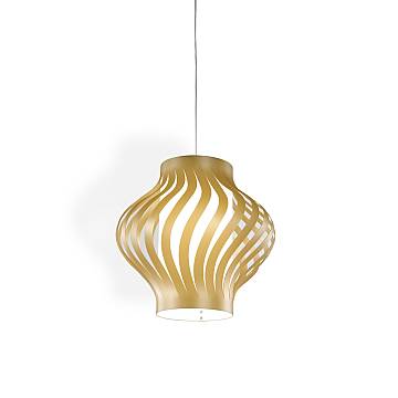 Sospensione Moderna Larga Helios Polilux ® New Gold 1 Luce E27 Sospensione Moderna Larga Helios Polilux ® New Gold 1 Luce E27