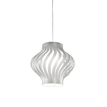 Sospensione Moderna Larga Helios Polilux ® Argento 1 Luce E27 Sospensione Moderna Larga Helios Polilux ® Argento 1 Luce E27