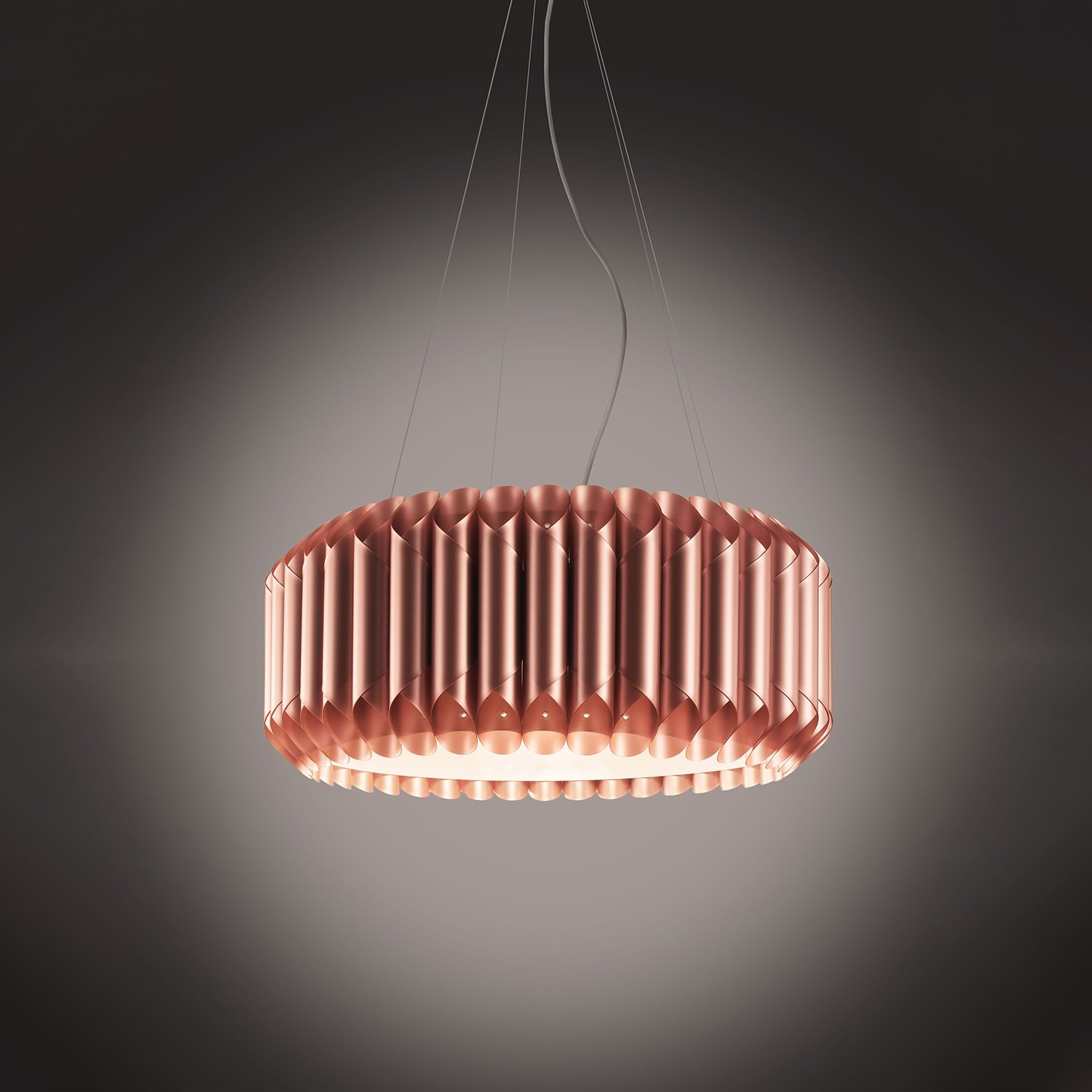Lampadario Moderno Louise Polilux ® Rame E Metallo Cromo 3 Luci E27 LOU/S3/60/COP