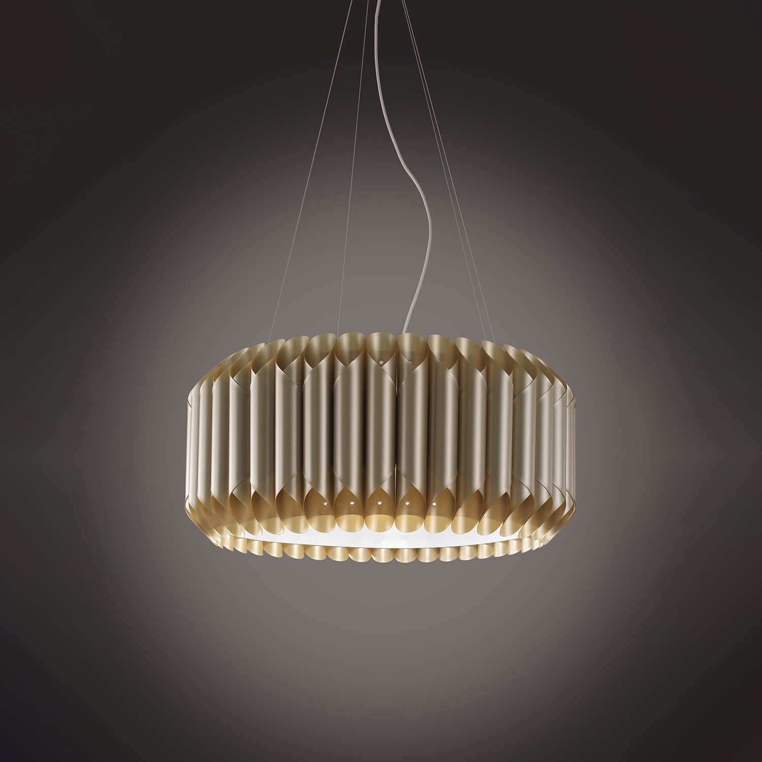 Lampadario Moderno Louise Polilux ® New Gold E Metallo Cromo 5 Luci E27 LOU/S5/60/NGLD