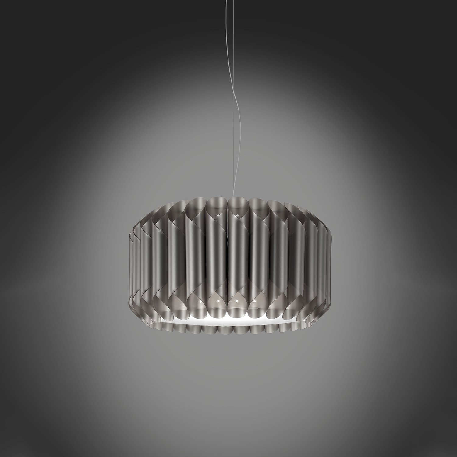 Sospensione Moderna Louise Polilux ® Argento E Metallo Cromo 1 Luce E27 LOU/S/50/SVR
