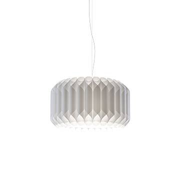 Sospensione Moderna Louise Polilux ® Bianco E Metallo Cromo 1 Luce E27 Sospensione Moderna Louise Polilux ® Bianco E Metallo Cromo 1 Luce E27