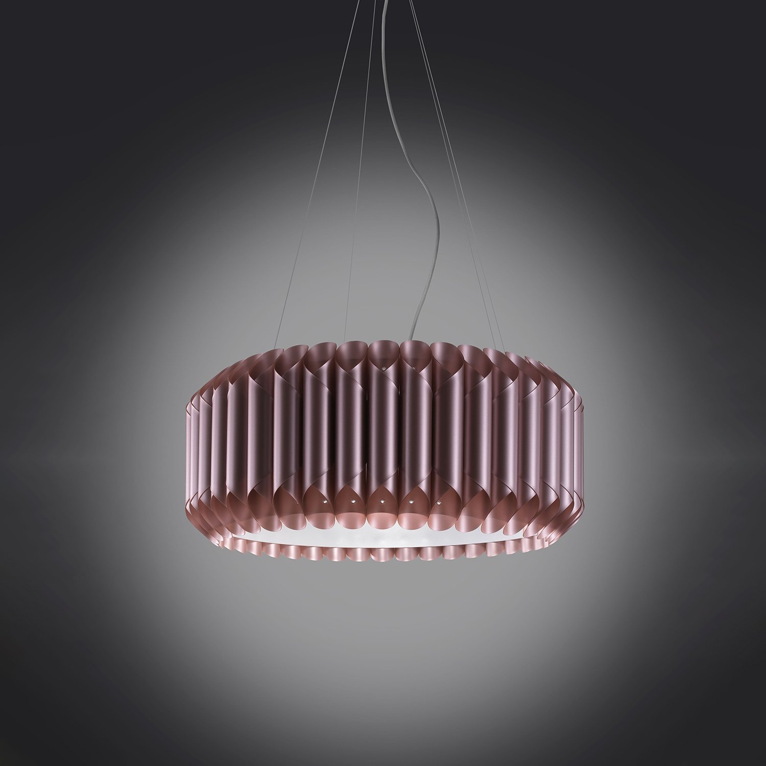 Sospensione Moderna Louise Polilux ® Pink Metal E Metallo Cromo 1 Luce E27 D60Cm LOU/S/60/PKM