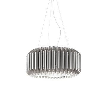 Sospensione Moderna Louise Polilux ® Argento E Metallo Cromo 1 Luce E27 D60Cm Sospensione Moderna Louise Polilux ® Argento E Metallo Cromo 1 Luce E27 D60Cm