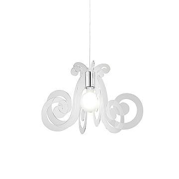 Sospensione Moderna Space Collection Polilux ® Trasp Metallo Cromo E27 D64Cm Sospensione Moderna Space Collection Polilux ® Trasp Metallo Cromo E27 D64Cm