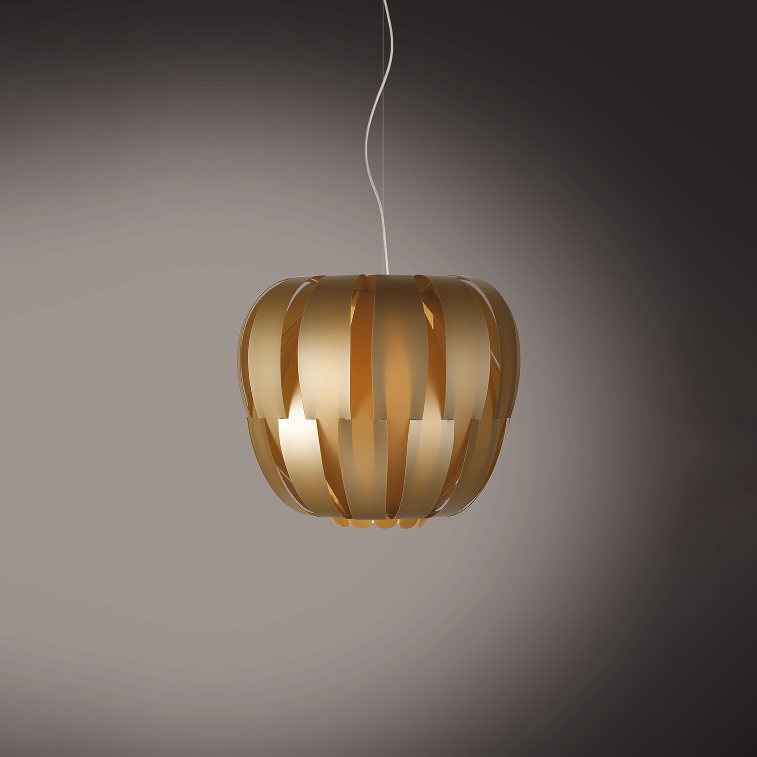 Sospensione Da Esterno Moderna Queen Polilux ® New Gold 1 Luce E27 D40Cm OUT/QN/S/42/NGLD