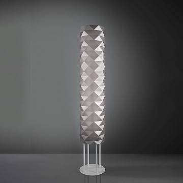 Piantana Moderna Prisma Polilux ® Argento E Metallo 3 Luci E27
