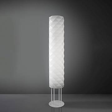 Piantana Moderna Prisma Polilux ® Bianco E Metallo 3 Luci E27