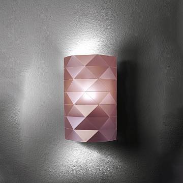 Applique Moderna Prisma Polilux ® Pink Metal 1 Luce E27