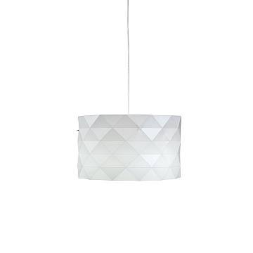 Lampadario Moderno Prisma Polilux ® Bianco E Metallo Cromo 3 Luci E27