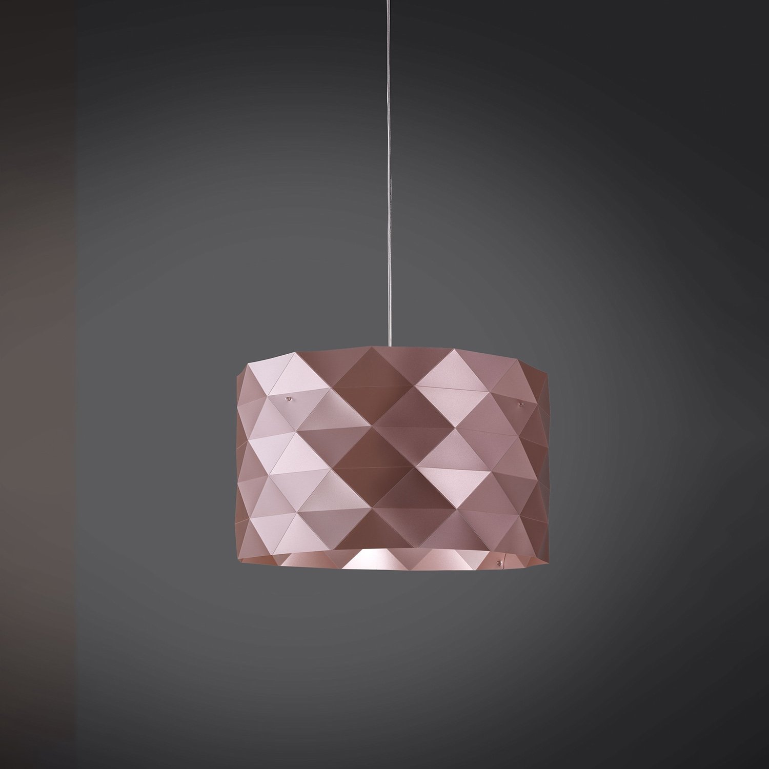 Lampadario Moderno Prisma Polilux ® Pink Metal E Metallo Cromo 5 Luci E27 PRISMA/S5/40/PKM