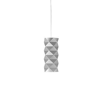 Sospensione Moderna Prisma Polilux ® Argento E Metallo Cromo 1 Luce E27