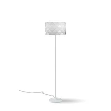 Piantana Moderna Prisma Polilux ® Bianco E Metallo 1 Luce E27