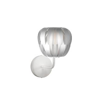 Applique Moderna Queen Polilux ® Argento E Metallo 1 Luce E14