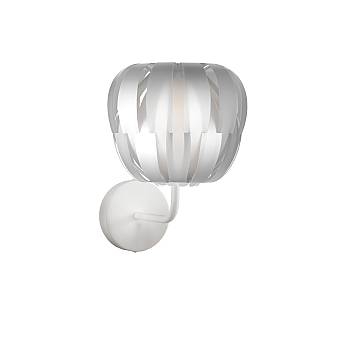 Applique Moderna Queen Polilux ® Argento E Metallo 1 Luce E27