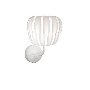 Applique Moderna Queen Polilux ® Bianco E Metallo 1 Luce E27