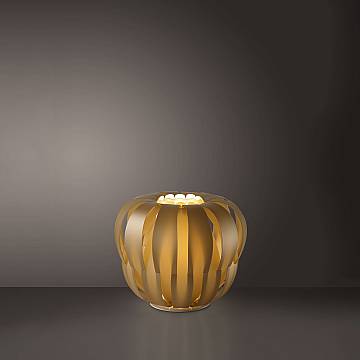 Lampada Da Scrivania Moderna Queen Polilux ® New Gold 1 Luce E27 D42Cm