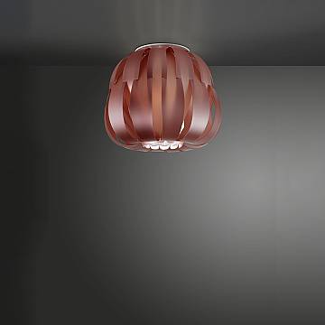Plafoniera Moderna Queen Polilux ® Pink Metal 1 Luce E27 D42Cm