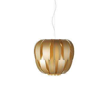 Sospensione Moderna Queen Polilux ® New Gold E Metallo Cromo 1 Luce E27 D42Cm