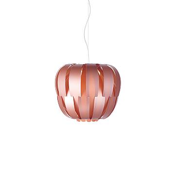 Sospensione Moderna Queen Polilux ® Pink Metal E Metallo Cromo 1 Luce E27 D42Cm