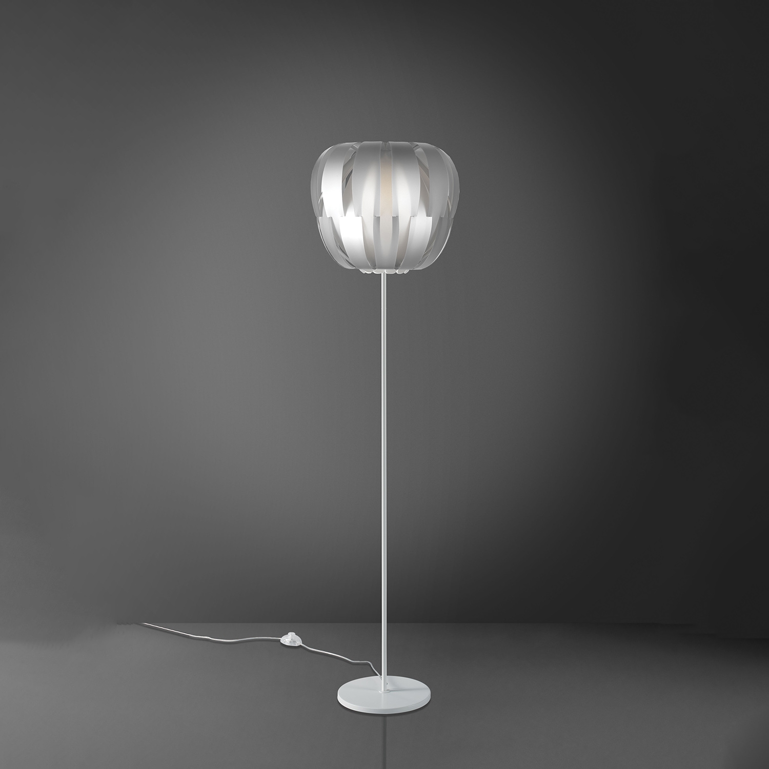 Piantana Moderna Queen Polilux ® Argento E Metallo 1 Luce E27 QN/T/172/SVR