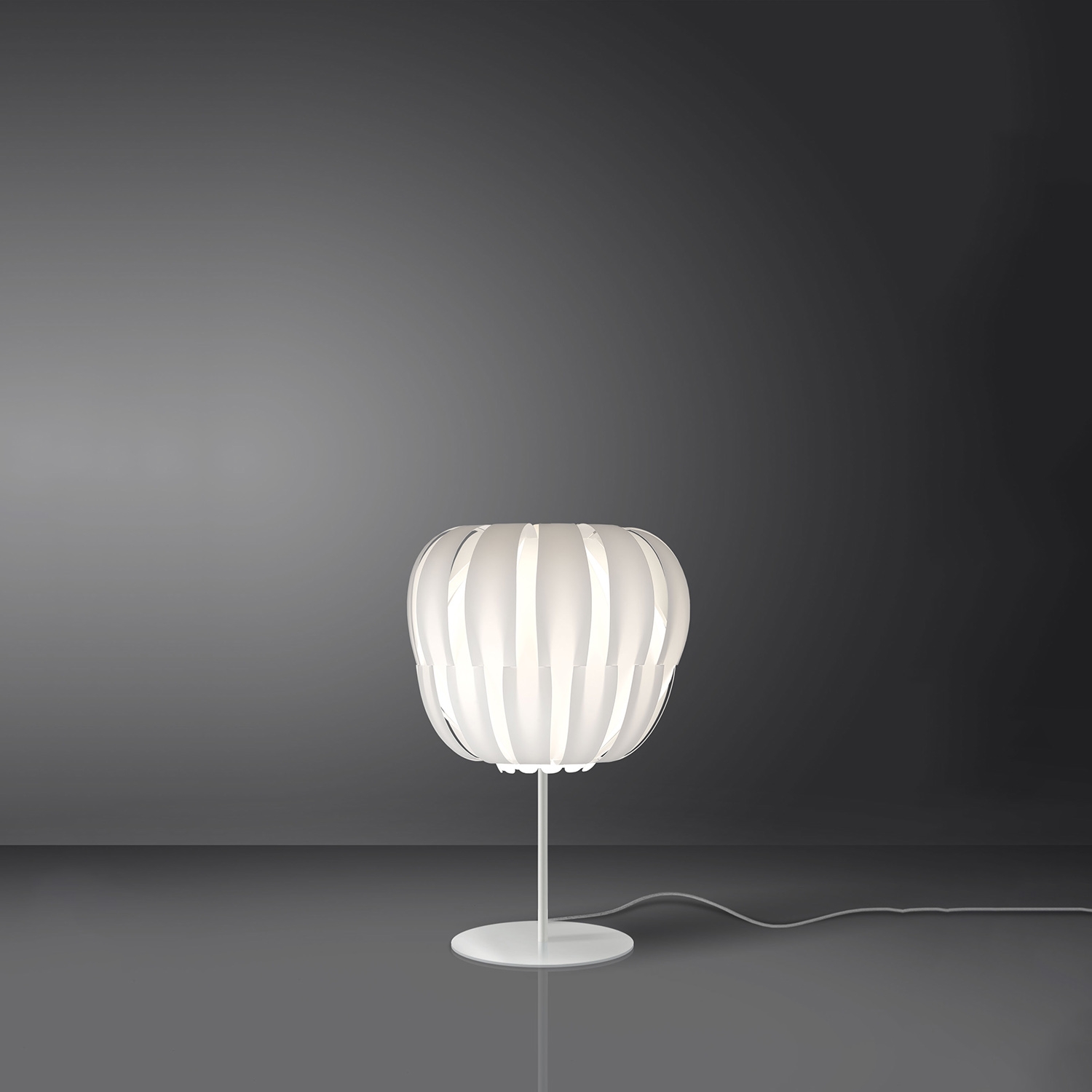 Lampada Da Scrivania-Ufficio Moderna Queen Polilux ® Bianco 1 Luce E14 H33Cm QN/T/33/W