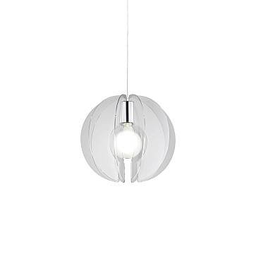 Sospensione Moderna Space Collection Polilux ® Trasparente E Metallo Cromo E27 Sospensione Moderna Space Collection Polilux ® Trasparente E Metallo Cromo E27