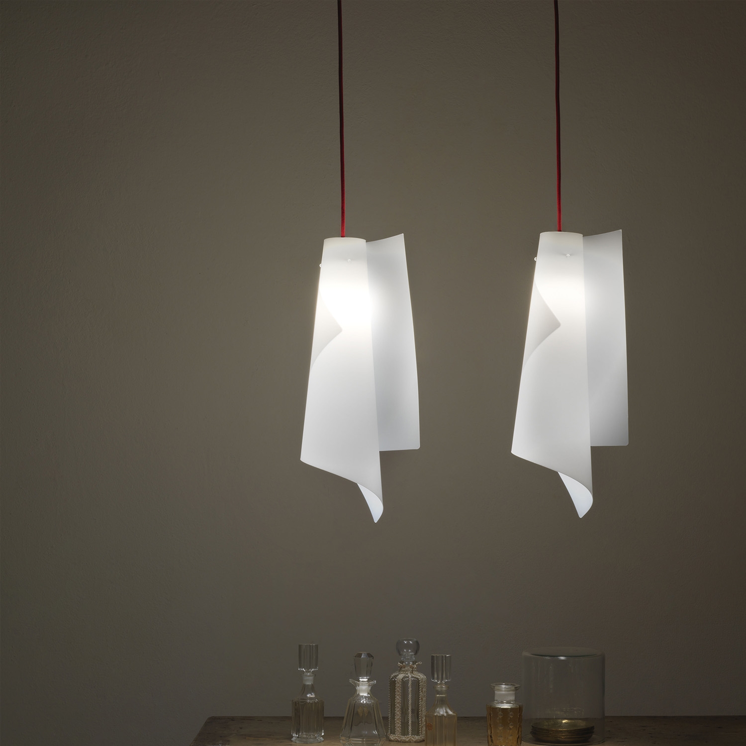 Sospensione Moderna Vela Polilux ® Bianco E Metallo Cromo 1 Luce E27 VELA/S/50/W