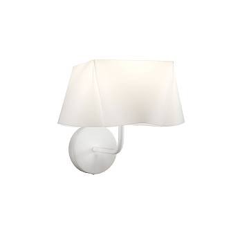 Applique Moderna Wanda Polilux ® Bianco E Metallo 1 Luce E14 Applique Moderna Wanda Polilux ® Bianco E Metallo 1 Luce E14