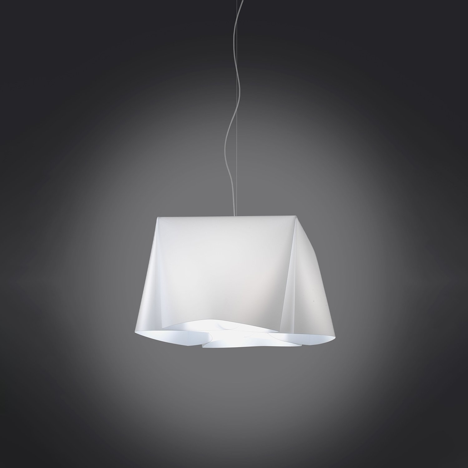 Lampadario Moderno Wanda Polilux ® Bianco E Metallo Cromo 3 Luci E27 WANDA/S3/60/W