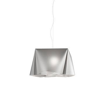 Sospensione Moderna Wanda Polilux ® Argento E Metallo Cromo 1 Luce E27 D45Cm Sospensione Moderna Wanda Polilux ® Argento E Metallo Cromo 1 Luce E27 D45Cm