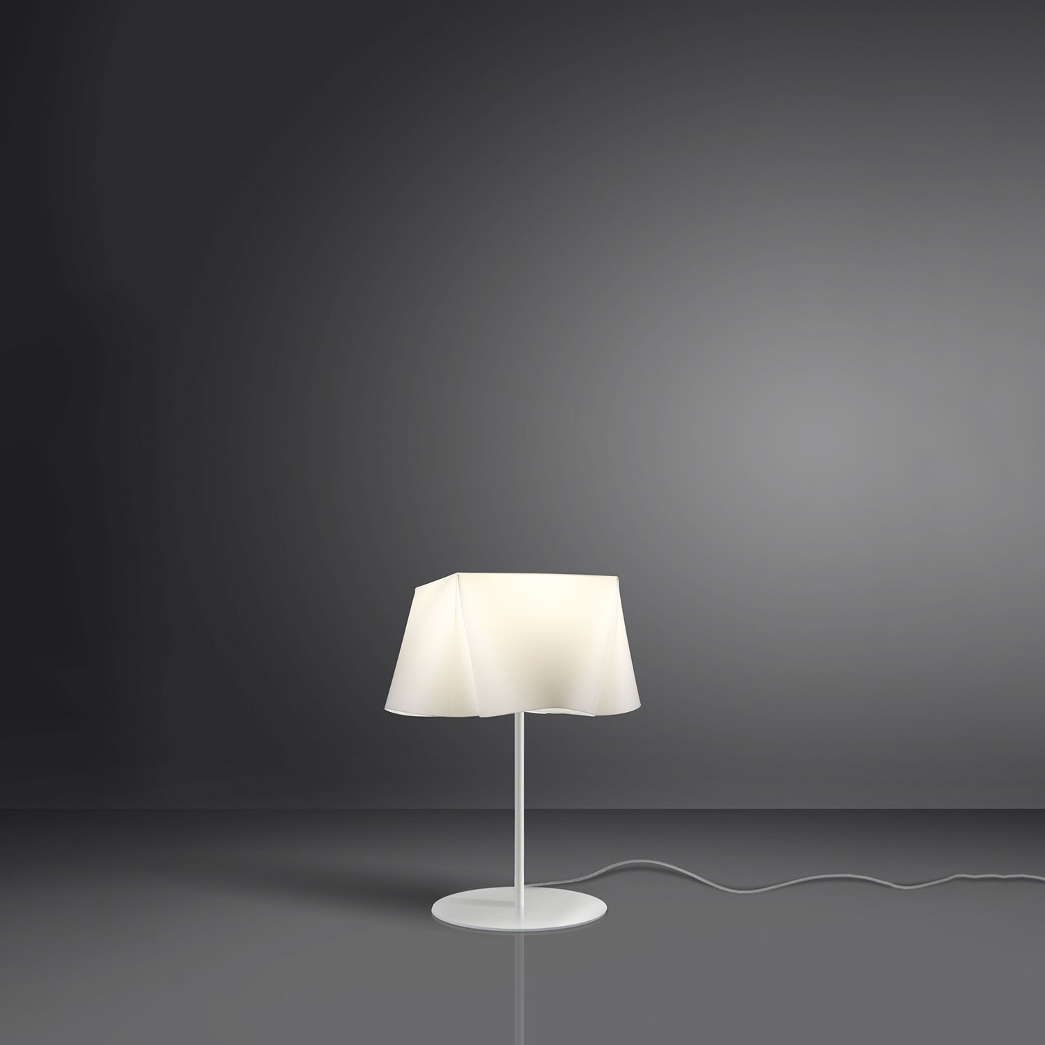 Lampada Da Scrivania-Ufficio Moderna Wanda Polilux ® Bianco E Metallo 1 Luce E14 WANDA/T/35/W