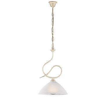 Lampadario Rustico Miranda 1 Luce Avorio e Bianco LuceArt Classic