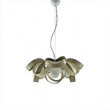 Sospensione Primula 4 Luci Tortora LuceArt Classic