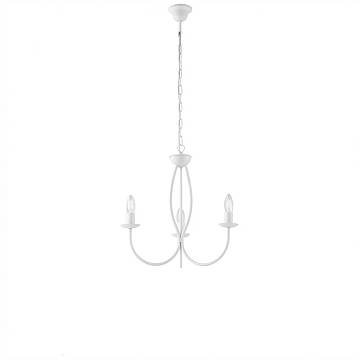Lampadario Rustico Botte 3 Luci Bianco LuceArt Classic