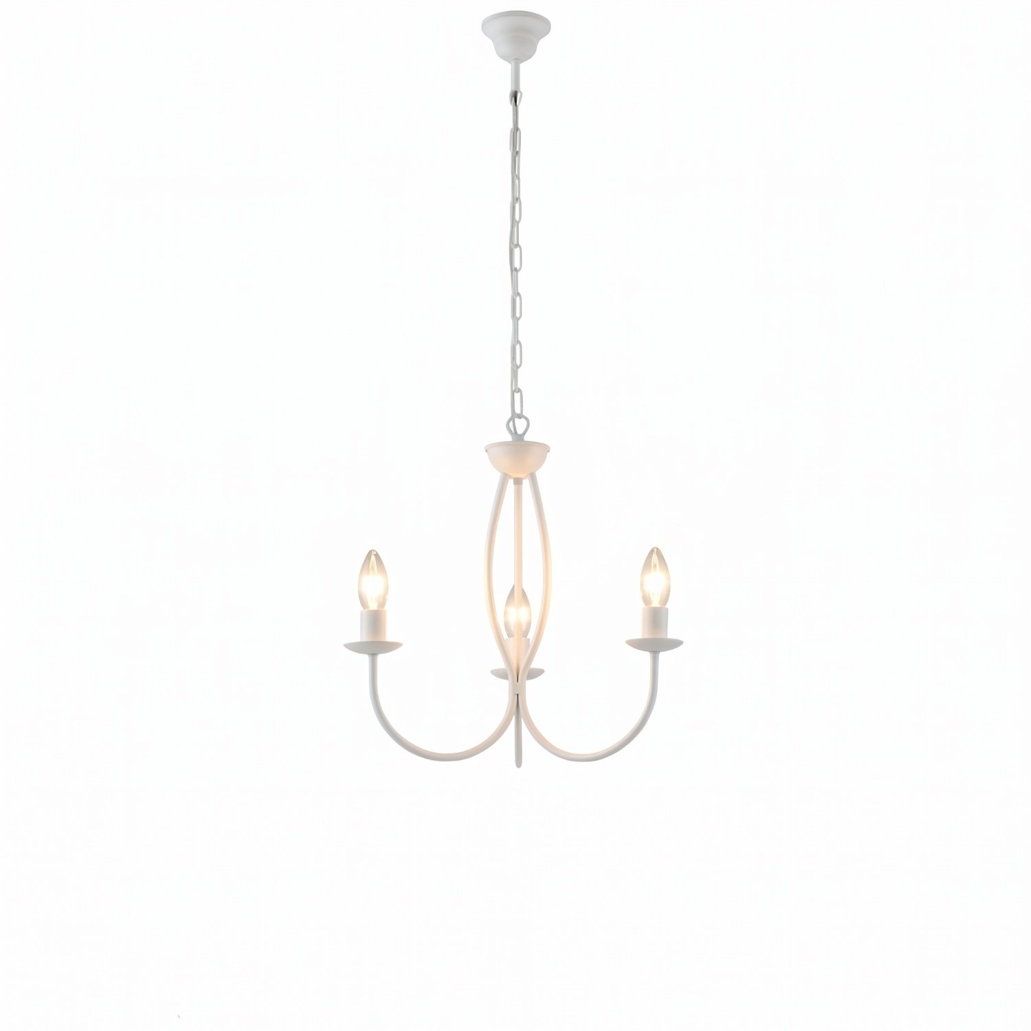 Lampadario Rustico Botte 3 Luci Bianco LuceArt Classic BL147-3-BCO