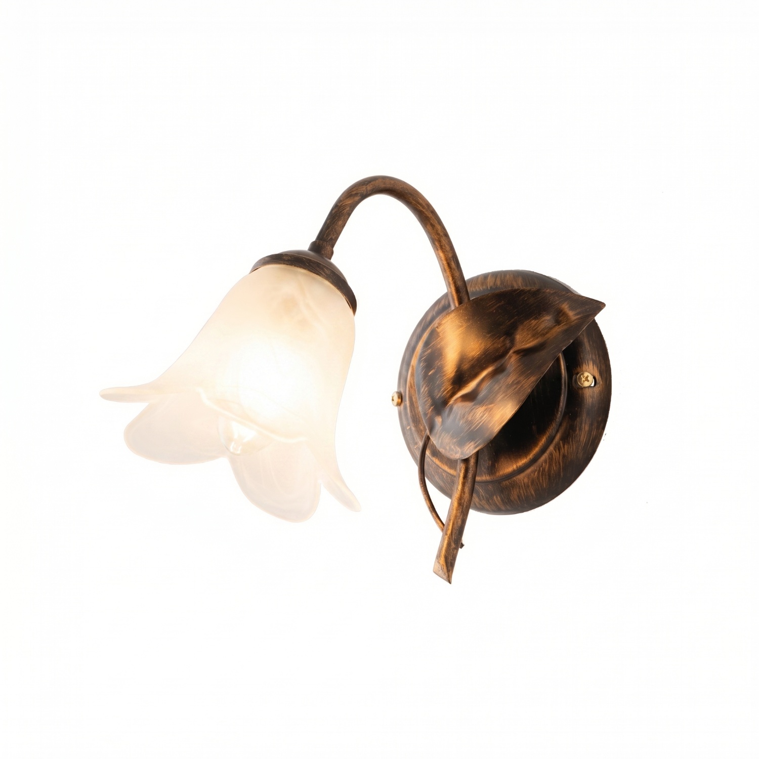 Applique Arte Povera Limone 1 Luce Marrone e Bianco LuceArt Classic BL179-AP1-BR