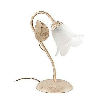 Lampada da Tavolo Limone 1 Luce Avorio e Bianco LuceArt Classic Lampada da Tavolo Limone 1 Luce Avorio e Bianco LuceArt Classic