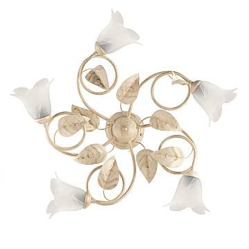 Plafoniera Arte Povera Limone 5 Luci Avorio e Bianco LuceArt Classic Plafoniera Arte Povera Limone 5 Luci Avorio e Bianco LuceArt Classic