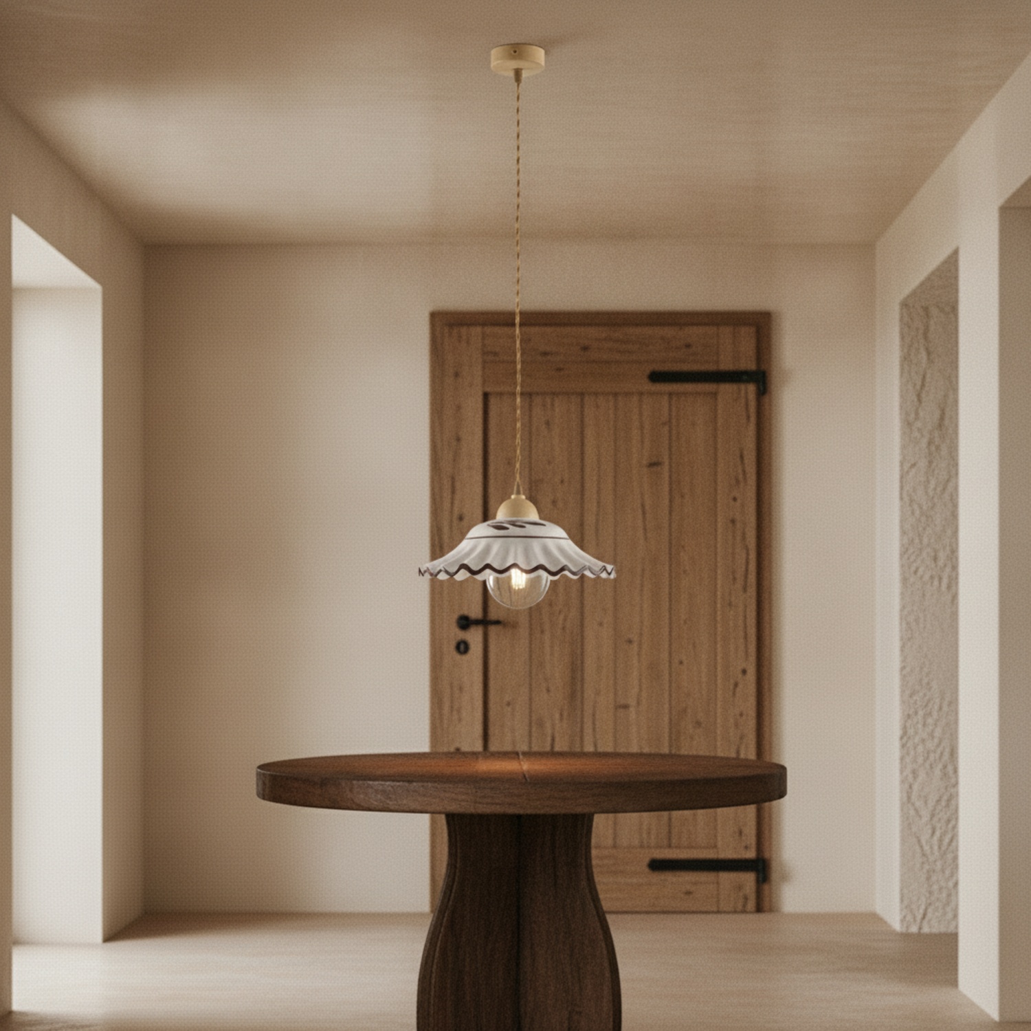Lampadario Rustico Palma 1 Luce Avorio LuceArt Classic Lampadario Rustico Palma 1 Luce Avorio LuceArt Classic