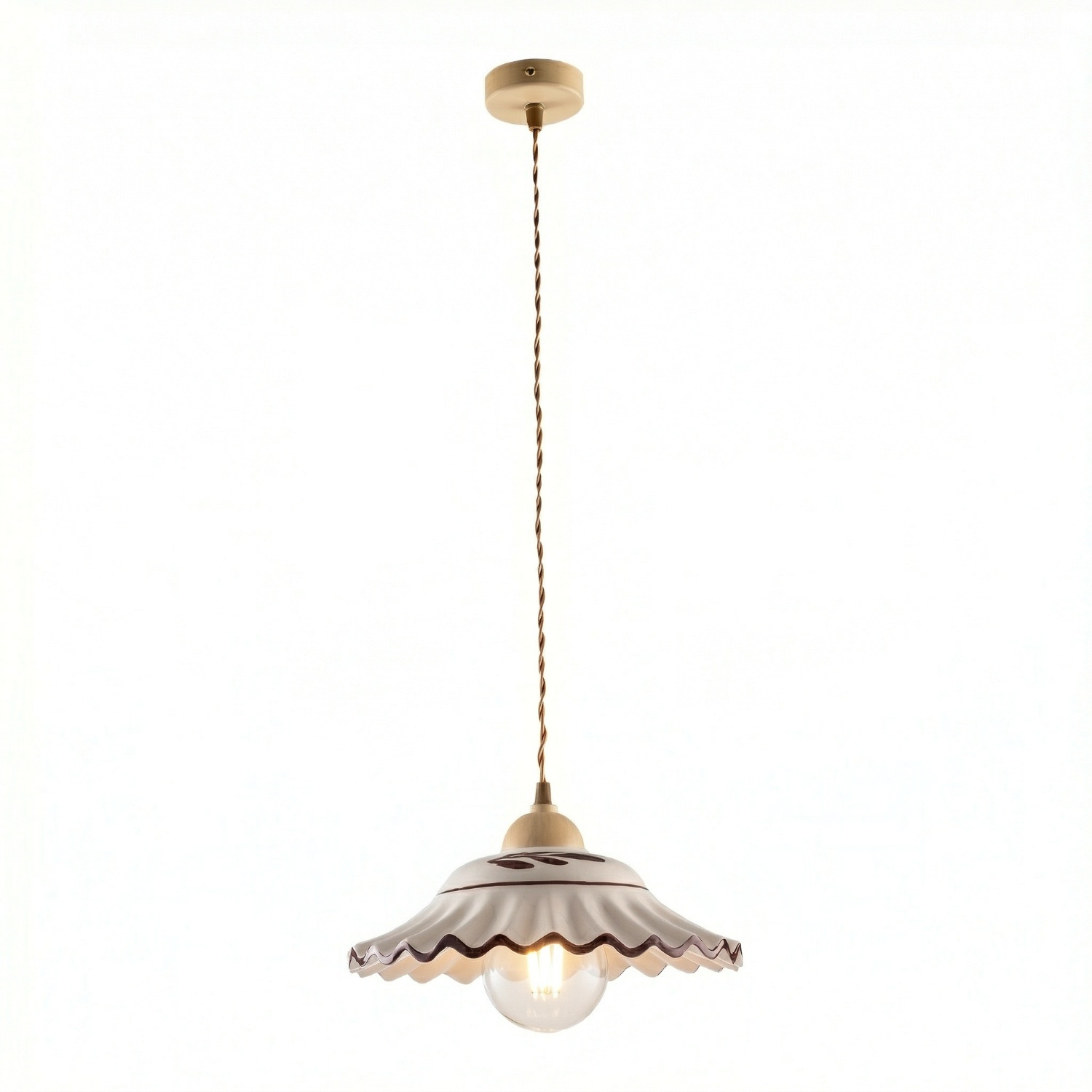 Lampadario Rustico Palma 1 Luce Avorio LuceArt Classic Lampadario Rustico Palma 1 Luce Avorio LuceArt Classic