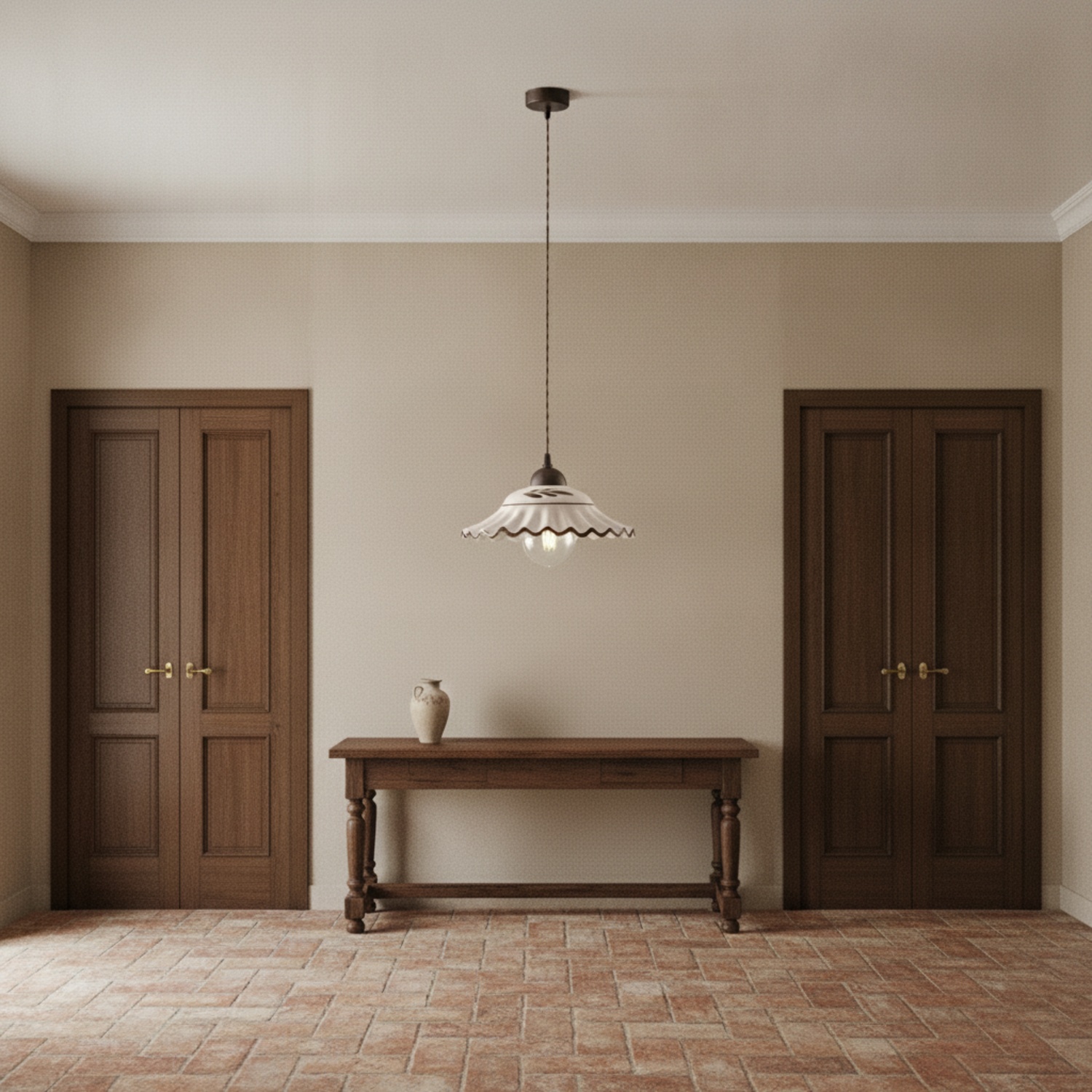 Lampadario Rustico Palma 1 Luce Bianco LuceArt Classic Lampadario Rustico Palma 1 Luce Bianco LuceArt Classic