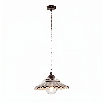 Lampadario Rustico Palma 1 Luce Bianco LuceArt Classic
