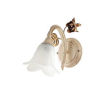 Applique Arte Povera Cestino 1 Luce Avorio e Bianco LuceArt Classic